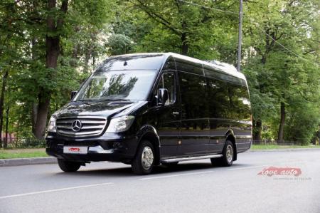 Прокат Микроавтобус Mercedes-Benz Sprinter (Мерседес черный Спринтер) на свадьбу
