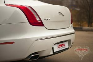 Прокат Jaguar XJ (Белый Ягуар) на свадьбу 7