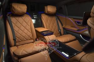 Прокат Mercedes-Benz S223 Maybach (2022г) с водителем  (Черный Мерседес Майбах x223) на свадьбу 1